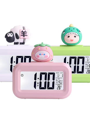 Minimalist Student Desk Alarm Clock with Chronograph, Timer, and Temperature Display