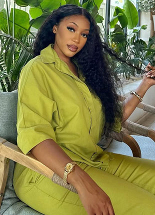 Stylish Plus Size Women's Summer Cardigan & Wide Leg Pants Set