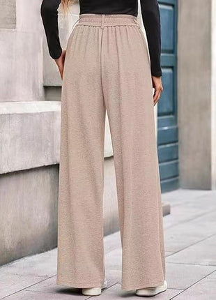 Women's Loose Straight Fit Leisure Trousers - Comfortable Demi-Season Pants