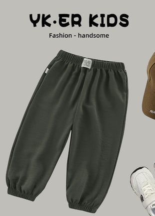 2025 anti-mosquito pants summer children's trousers thin boys and girls single pants wide leg pants loose pants baby outside wholesale