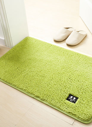 Toilet Floor Mat Door Absorbent Dirty-Resistant Bathroom Anti-Slip Mat Thickened Plush Toilet Door Mat Machine Washable