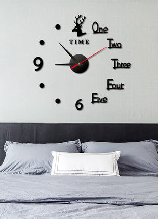 Luminous DIY Modern Silent Wall Clock Sticker Kit for Home Decor European Style