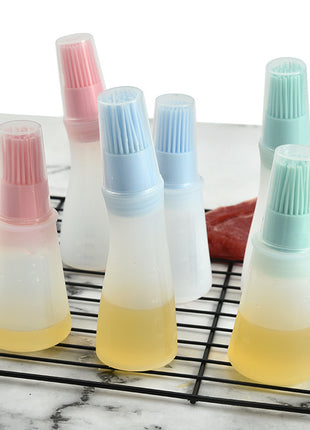 Non-Shedding Silicone Oil Bottle Brush for Barbecue, Baking, & Sauce