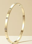 Gold 4mm ten diamond bracelet