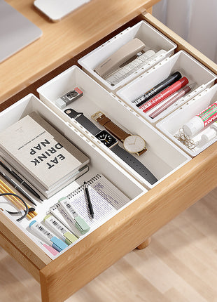 Retractable storage box divided drawer-type rectangular built-in kitchen tableware desktop cosmetic compartment finishing board
