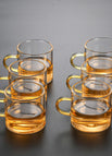 6 gold handle small straight Cups (120 ml)