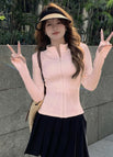Stand collar pink