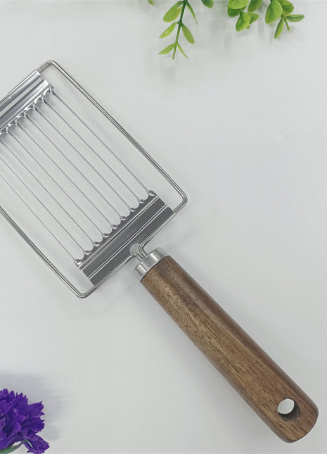 Stainless Steel Multi-Purpose Slicer: Ergonomic Handle for Fruits, Vegetables, Ham, Chips