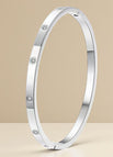 Steel color 4mm ten diamond bracelet