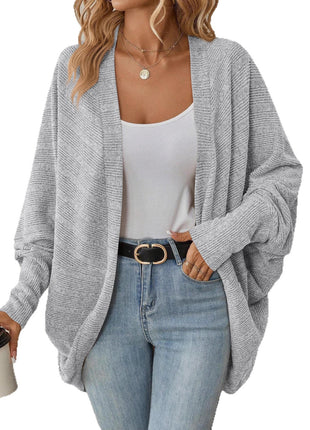 Chic European Style Mid-Length Knitted Cardigan Sweater for Women
