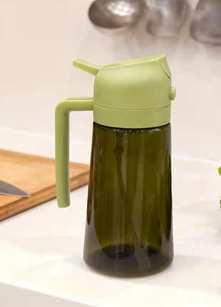 Large Glass Oil Spray & Pour Kettle, Two-Piece Set for Kitchen Cooking
