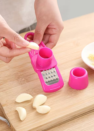 Effortless Multifunctional Garlic & Ginger Grinder, Manual Kitchen Tool for Mincing