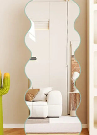Asymmetric Acrylic Self-Adhesive Wall Mirror - Modern Frameless Design, Suitable for Bathroom, Bedroom, and Living room