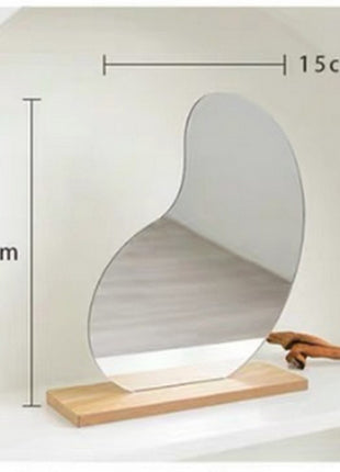 Irregular Makeup Mirror - Modern Decorative Vanity Mirror with Curved Surface, No Frame Needed, Lightweight & Portable for Home, Salon, Photo Shoots - Compatible with Wooden Tables - Durable Plastic Construction, Home Decoration