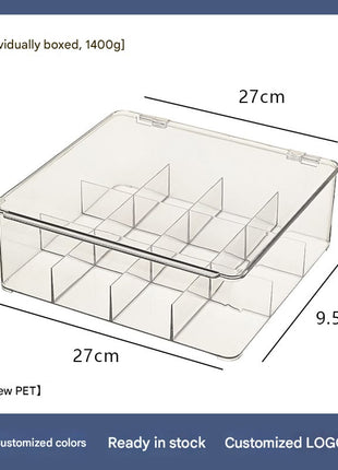 Transparent Plastic Storage Box Building Block Parts Multi-Compartment Flip-Top Classification Organizer Desktop Sundry Storage Box