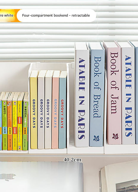 Desk Storage Rack Desktop Bookshelf Student Kidsren's Study Table Pen Holder Storage Bucket Book Telescopic Book Stand