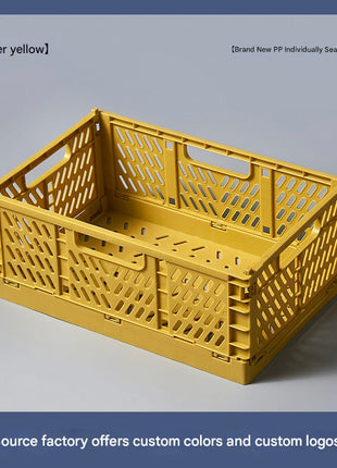 Desktop Folding Storage Basket Snack Stationery Organize Storage Box Cosmetics Grocery Basket Fruit Basket Storage Basket