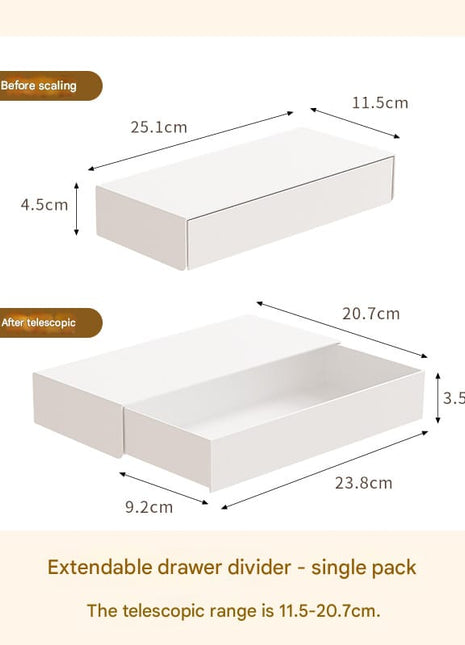 Under Desk Hidden Adhesive Square Desk Desk Stationery Drawer Telescopic Storage Box Wall Storage Box