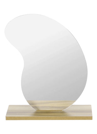 Irregular Makeup Mirror - Modern Decorative Vanity Mirror with Curved Surface, No Frame Needed, Lightweight & Portable for Home, Salon, Photo Shoots - Compatible with Wooden Tables - Durable Plastic Construction, Home Decoration