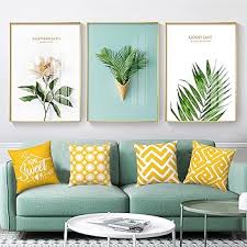 Modern minimalist living room decorative painting , canvas painting with border  With Frame SET OF 3 Fortune and thriving