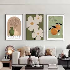 Modern minimalist living room decorative painting , canvas painting with border  With Frame SET OF 3May all your wishes come true