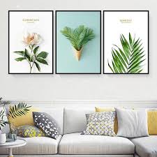 Modern minimalist living room decorative painting , canvas painting with border  With Frame SET OF 3 Fortune and thriving