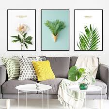 Modern minimalist living room decorative painting , canvas painting with border  With Frame SET OF 3 Fortune and thriving