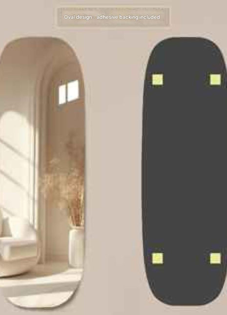 Asymmetric Acrylic Self-Adhesive Wall Mirror - Modern Frameless Design, Suitable for Bathroom, Bedroom, and Living Room