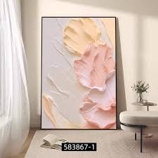 1pc Framed Canvas Wall Art - Modern Classic Floral Botanical Print with White Flowers & Pampas Grass, Neutral Beige & White Framed Decor for Living Room, Bedroom, Office, Dorm - Ready-to-Hang Home Decor Gift,
