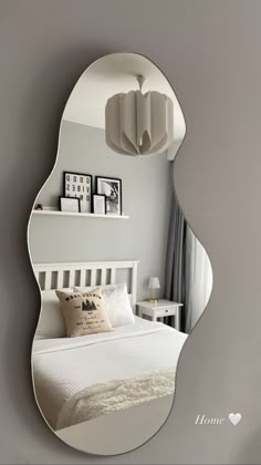 Asymmetric Acrylic Self-Adhesive Wall Mirror - Modern Frameless Design, Suitable for Bathroom, Bedroom, and Living Room