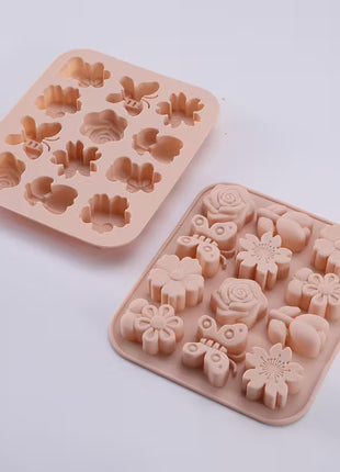 Adorable Sunflower Shape Silicone Ice Cube Tray Food-Grade Mold for Home Kitchen Fun