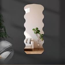 Asymmetric Acrylic Self-Adhesive Wall Mirror - Modern Frameless Design, Suitable for Bathroom, Bedroom, and Living room