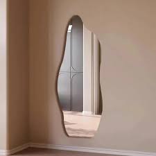 Asymmetric Acrylic Self-Adhesive Wall Mirror - Modern Frameless Design, Suitable for Bathroom, Bedroom, and Living Room