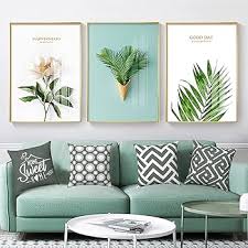 Modern minimalist living room decorative painting , canvas painting with border  With Frame SET OF 3 Fortune and thriving