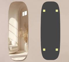 Asymmetric Acrylic Self-Adhesive Wall Mirror - Modern Frameless Design, Suitable for Bathroom, Bedroom, and Living Room