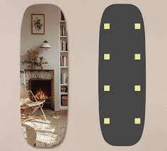 Asymmetric Acrylic Self-Adhesive Wall Mirror - Modern Frameless Design, Suitable for Bathroom, Bedroom, and Living Room