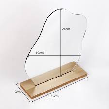 Irregular Makeup Mirror - Modern Decorative Vanity Mirror with Curved Surface, No Frame Needed, Lightweight & Portable for Home, Salon, Photo Shoots - Compatible with Wooden Tables - Durable Plastic Construction, Hom decoration