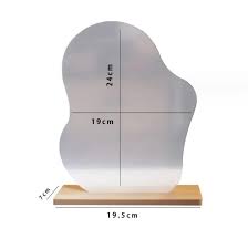 Irregular Makeup Mirror - Modern Decorative Vanity Mirror with Curved Surface, No Frame Needed, Lightweight & Portable for Home, Salon, Photo Shoots - Compatible with Wooden Tables - Durable Plastic Construction, home decoration