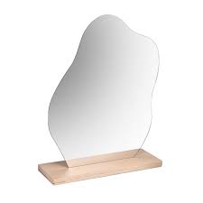 Irregular Makeup Mirror - Modern Decorative Vanity Mirror with Curved Surface, No Frame Needed, Lightweight & Portable for Home, Salon, Photo Shoots - Compatible with Wooden Tables - Durable Plastic Construction, home decoration