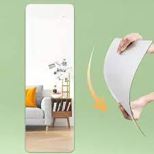 Asymmetric Acrylic Self-Adhesive Wall Mirror - Modern Frameless Design, Suitable for Bathroom, Bedroom, and Living Room