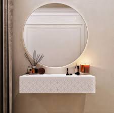 Round -Shaped Acrylic Mirror Wall Decoration Sticker Shatterproof Square Mirror Panels, 1mm Thick Flexible Plastic Glass-like Surface, Easy Peel & Stick Installation for Bathroom, Shower, Living Room, Bedroom