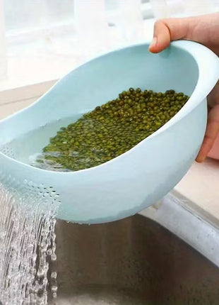 Thickened Household Kitchen Rice Washing Drainer Basket Strainer Sieve Large Capacity