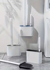 Gray 2-in-1 toilet brush