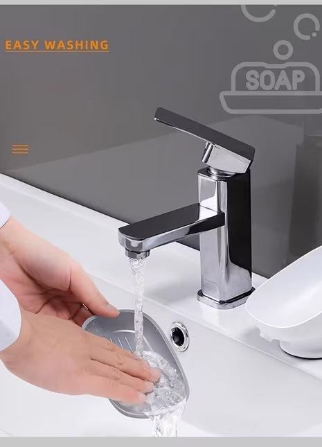 Soap Box Household Soap Box Wall-mounted Draining Without Water Suction Cup Bathroom Bathroom Simple Style Creative New Style