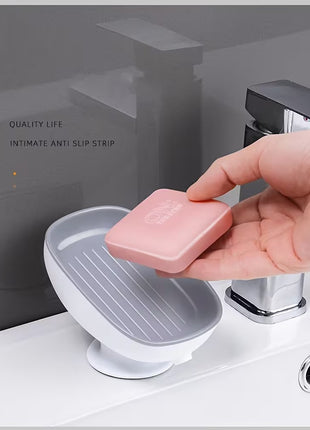Soap Box Household Soap Box Wall-mounted Draining Without Water Suction Cup Bathroom Bathroom Simple Style Creative New Style