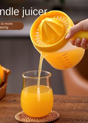 Creative Manual Lemon Juicer Handheld Squeezer with Scale Plastic Fruit Press