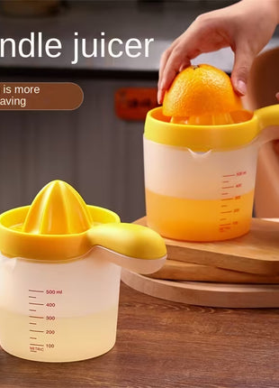 Creative Manual Lemon Juicer Handheld Squeezer with Scale Plastic Fruit Press