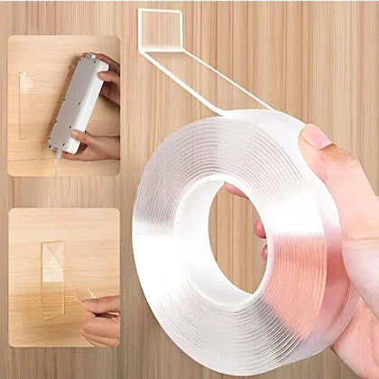 Powerful Transparent Acrylic Double-Sided Tape: Waterproof, Reusable, No Trace, Heat-Resistant