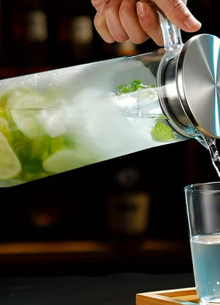 Transparent PC Plastic Pitcher Jug for Cold Water, Juice, & Iced Tea