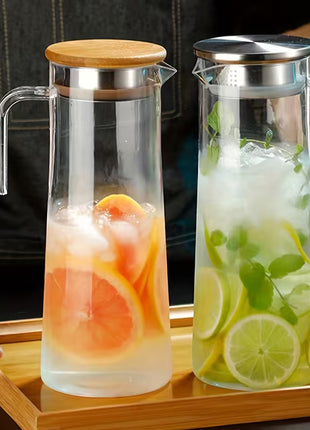 Transparent PC Plastic Pitcher Jug for Cold Water, Juice, & Iced Tea